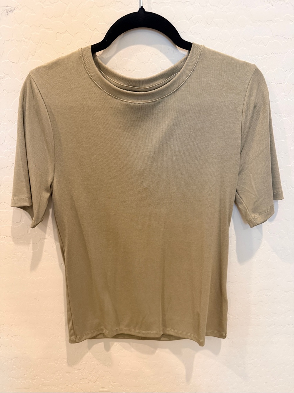 J. Crew Short Sleeve Viscose Drapey Tee in Olive Green.   NWT